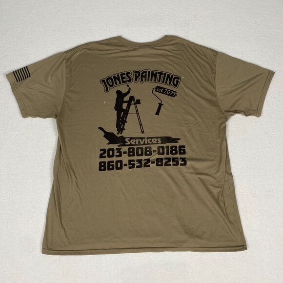 Jones Painting Paint Splatter Distressed Workwear Construction Connecticut Tee - Picture 1 of 9